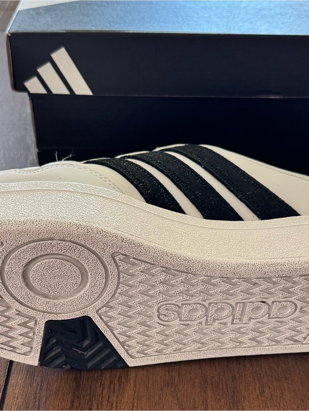 Adidas Hoops 4.0 Mule Crystal White Sneakers Size 8.5 - Picture 9 of 13